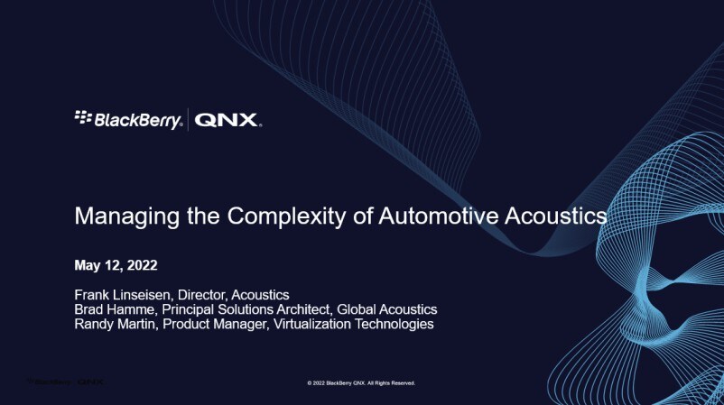Managing the Complexity of Automotive Acoustics