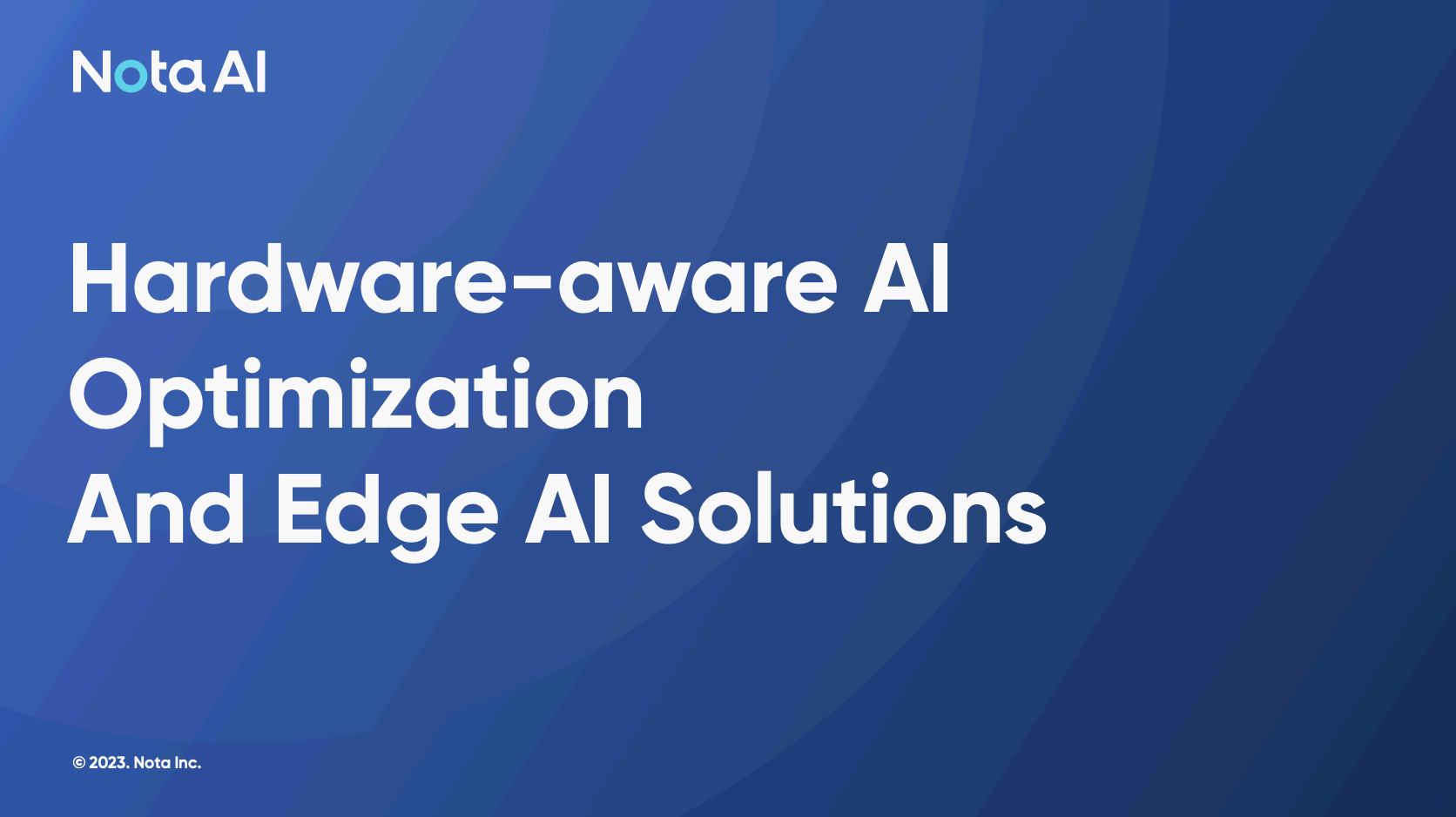 Hardware-aware AI Model Optimization Platform from Nota AI®