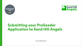 Sand Hill Angels Application Tips