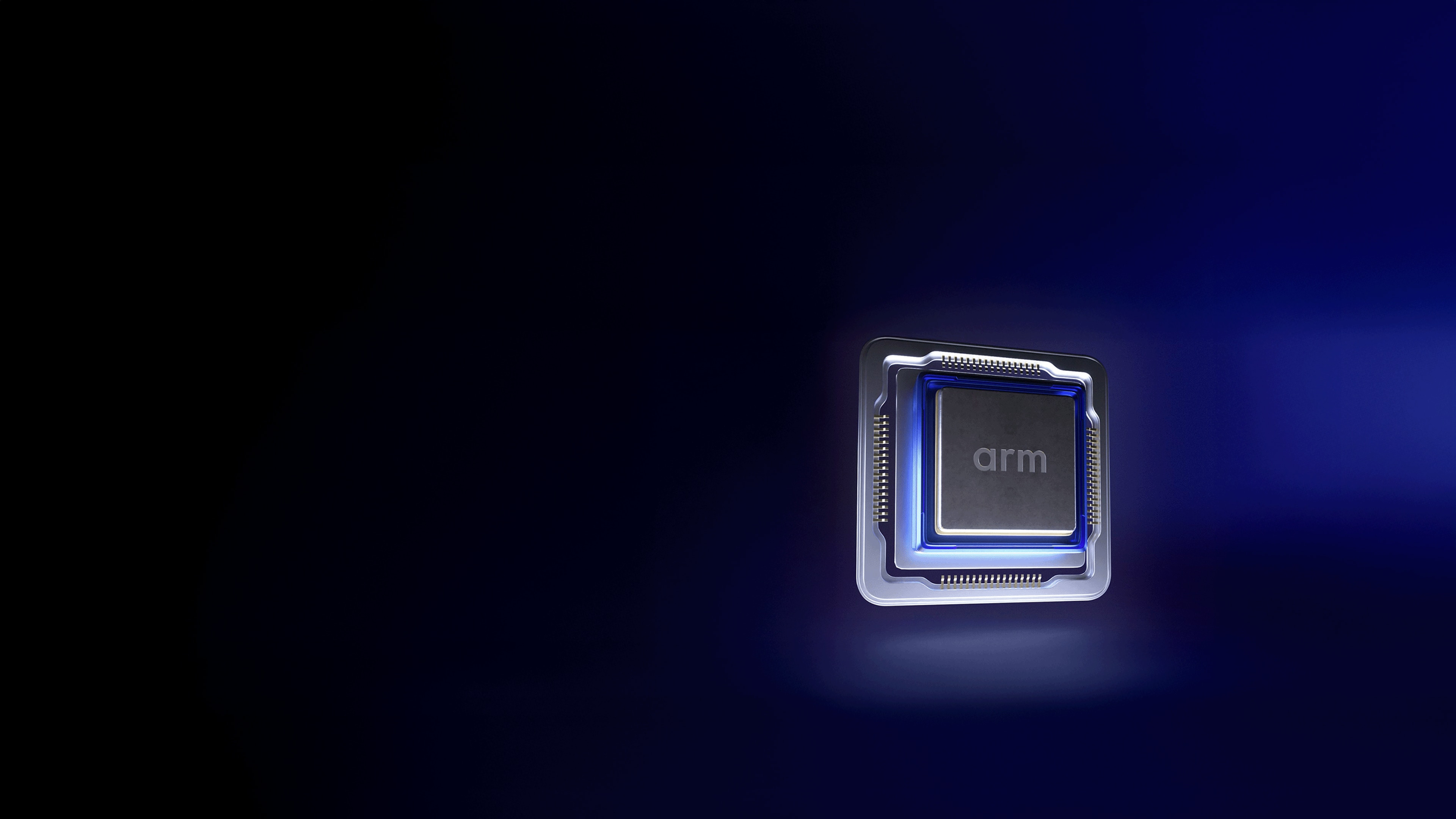 Arm processor chip representing advanced AI and high-performance computing.