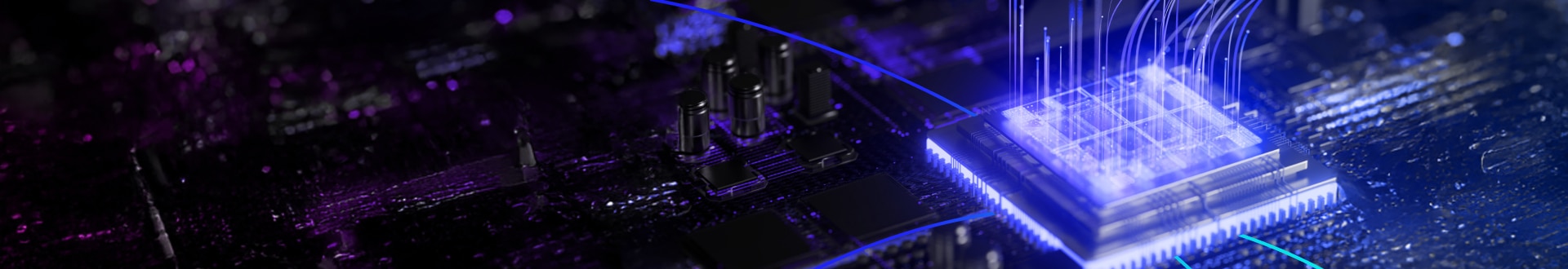 Advanced computing chip illuminated with dynamic data flow