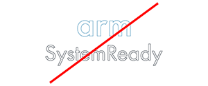 Examples of incorrect use of the Arm SystemReady logo