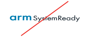 Example of incorrect use of the Arm SystemReady logo