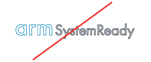 Examples of incorrect use of the Arm SystemReady logo