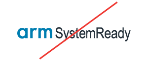 Examples of incorrect use of the Arm SystemReady logo