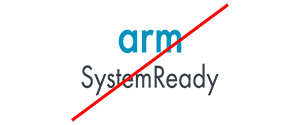 Examples of incorrect use of the Arm SystemReady logo