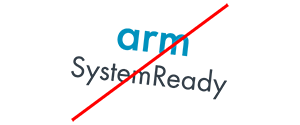 Examples of incorrect use of the Arm SystemReady logo