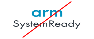 Examples of incorrect use of the Arm SystemReady logo