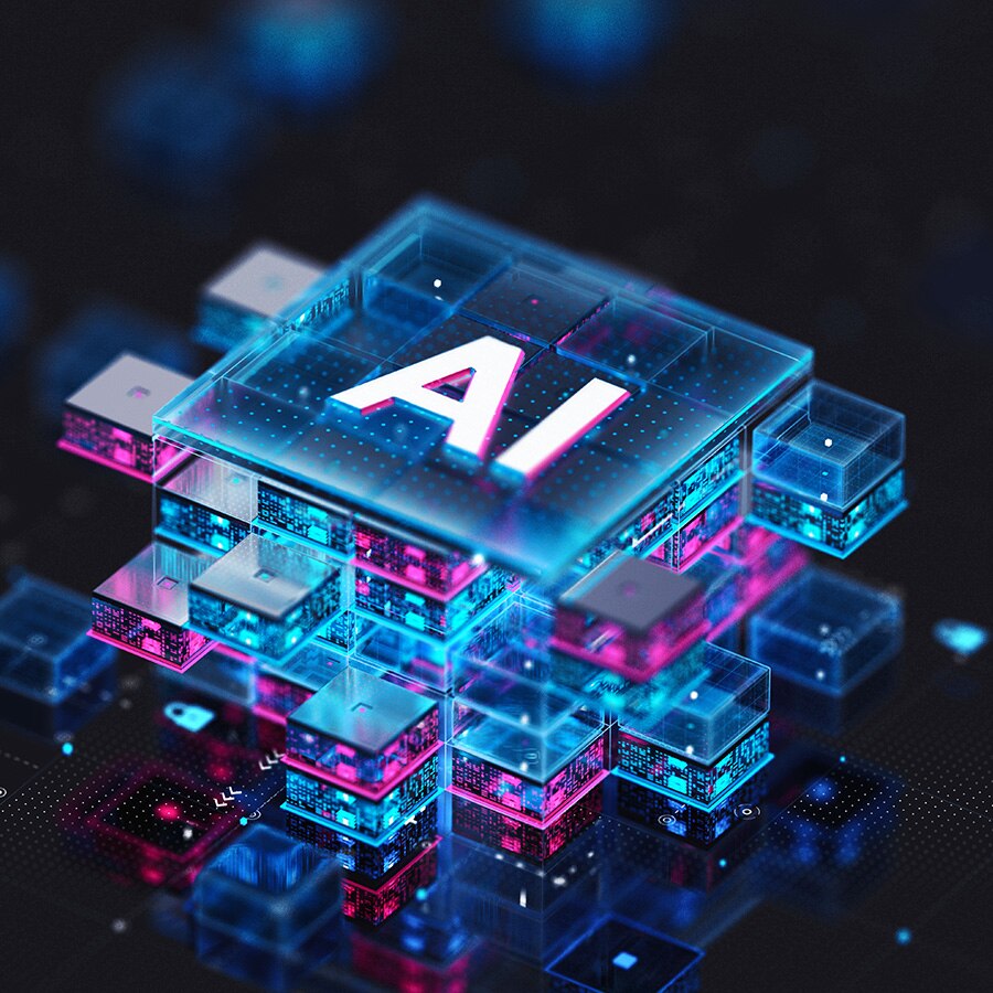 A few stack mixed color blocks under AI circus.