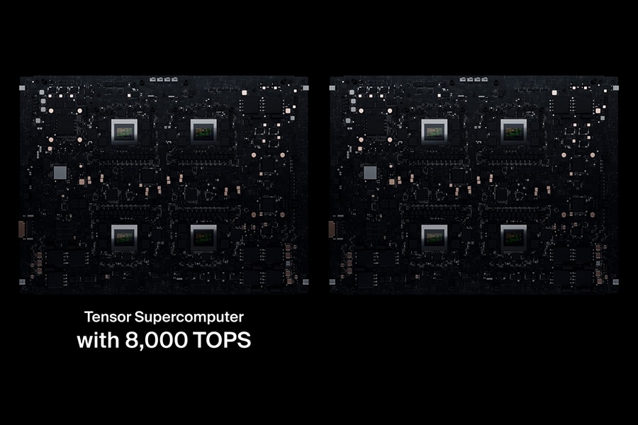 AI tensor supercomputer board delivering 8,000 TOPS performance.