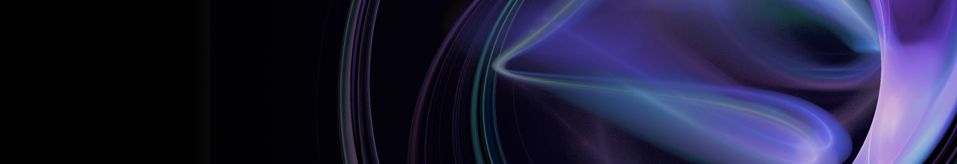 Abstract purple and blue light waves on a dark background