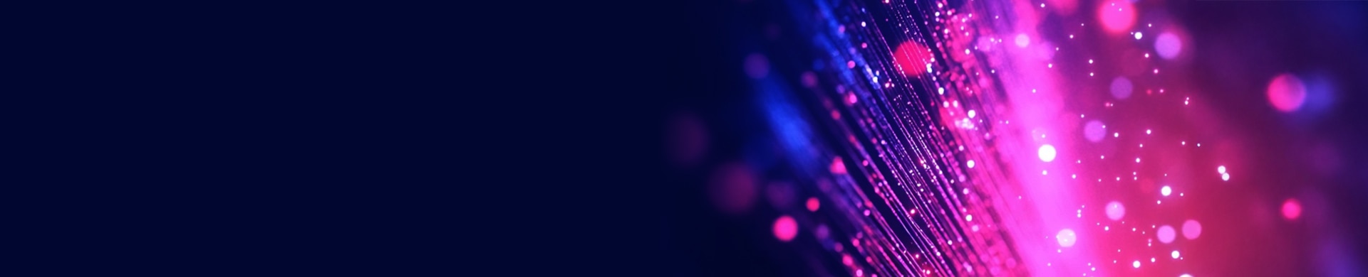 Abstract digital graphic with pink and blue glowing fiber optic lights.