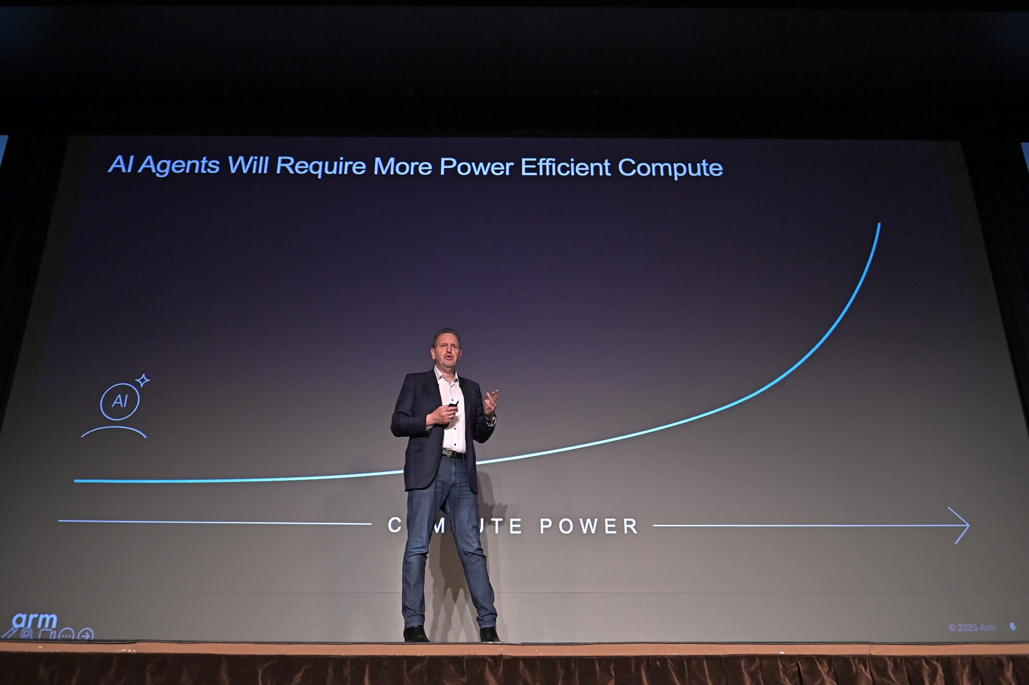 Rene Haas, Arm CEO, speaking at SoftBank Group event