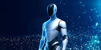 Humanoid robot representing advanced robotics and embodied AI technology.