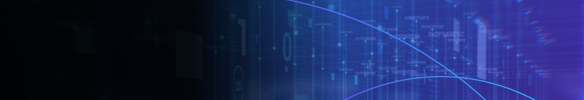 Abstract blue and purple Arm Security Development Lifecycle background with curved lines and digital data patterns symbolizing advanced software and hardware protection.