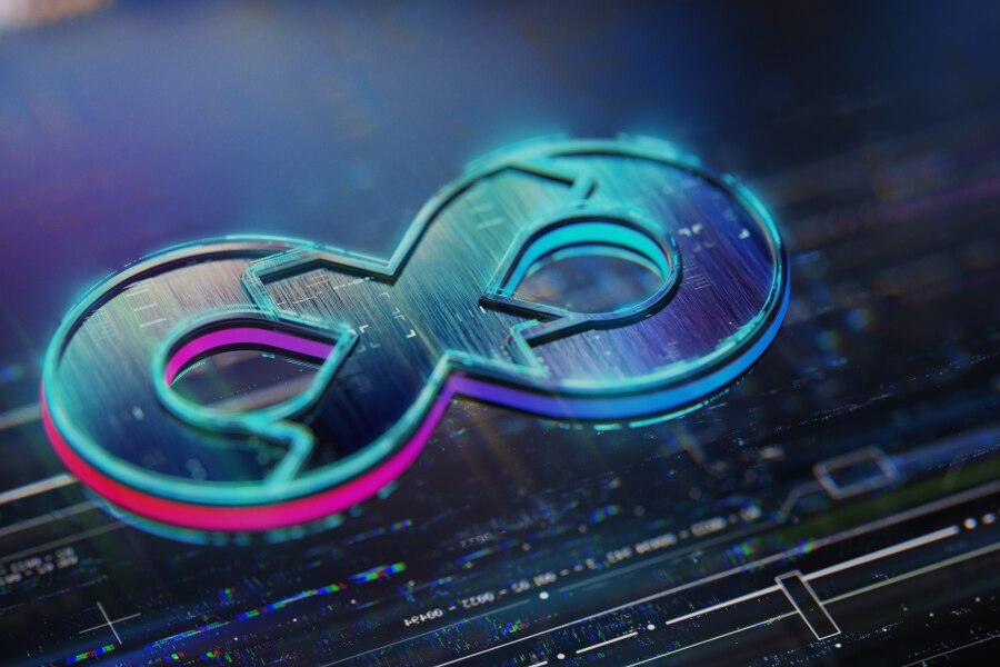 Arm Security Development Lifecycle illustration showing a neon infinity loop symbolizing continuous integration, testing, and risk evaluation in secure software development