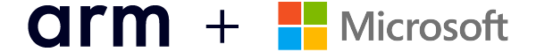 Arm + Microsoft logo