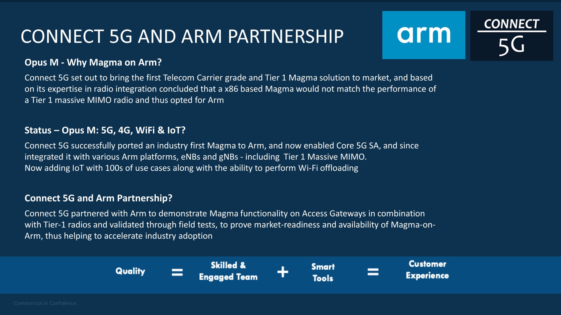 Connect 5G and Arm Partnership