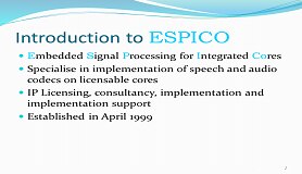 Introduction to ESPICO