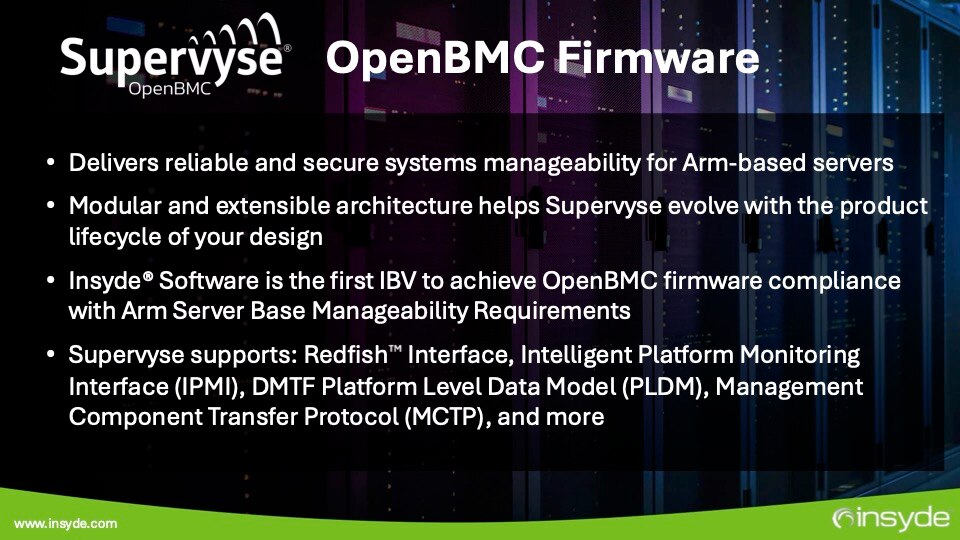 Supervyse® OpenBMC Firmware for Arm-powered Servers
