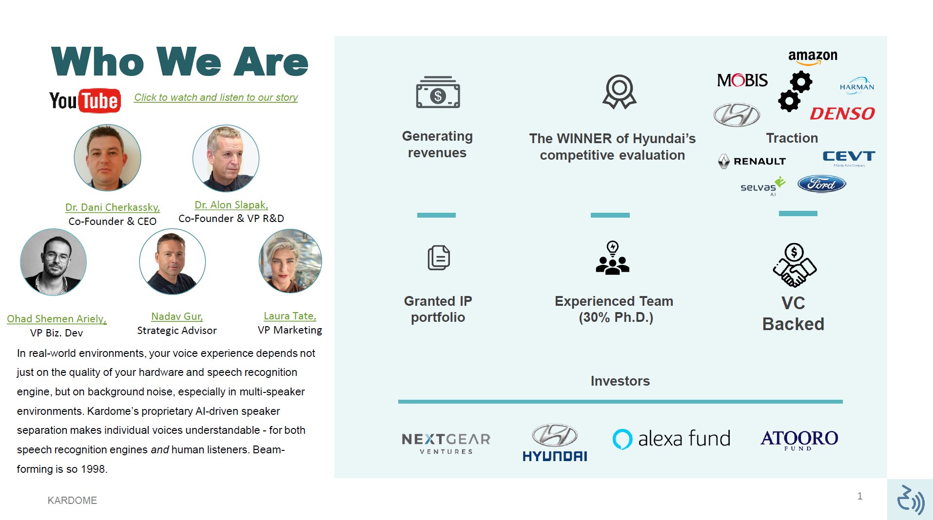 Kardome in a Nutshell