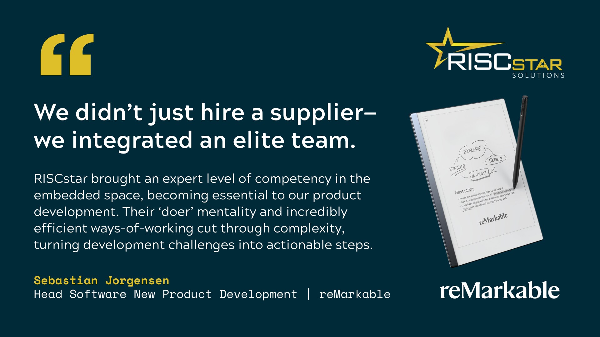 RISCstar Customer Testimonial